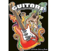 Zenmaster Coloring Books Guitars Coloring Book for Men (Tascabile)