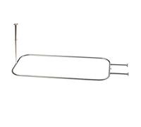 Zenna Home Asta per tenda da doccia a forma di cerchio per vasche da bagno autoportanti e autoportanti, cromato, antiruggine, 71,1 x 152,4 cm, design ovale con facile installazione per vasche speciali