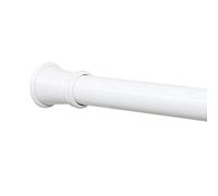 Zenna Home Asta per tenda da doccia a tensione regolabile, resistente alla ruggine, adatta alla maggior parte delle docce, 66-190 cm, bianco