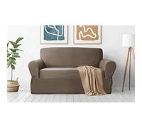 Zenna Home, Copertura per mobili marrone/cioccolato: fodera elasticizzata in peluche 1 pezzo Loveseat