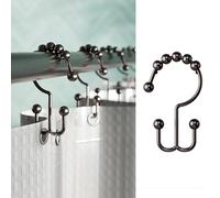 Zenna Home MAYTEX Mills - Anello Doccia in Metallo a Doppio Scorrimento, Bronzo lucidato a Olio, 12 Punti, Colore: Bronzo lucidato a Olio, Modello: 99024, Tools & Hardware Store