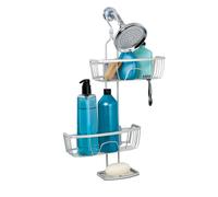 Zenna Home NeverRust Aluminum Adjustable Hanging Shower Caddy Satin Chrome