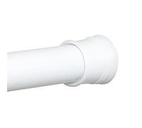Zenna Home Zenith Tension Shower Rod, White, 43-72 Inches
