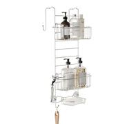 Zenna Home ZPC Zenith Products Corporation E7803STBB, Over-The-Shower Door Caddy, in Acciaio Inox