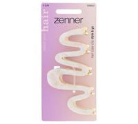 Zenner Fermaglio per capelli Marmo/Oro Off-White - Clip artiglio a zigzag con forma curva e design decorativo - Presa forte per capelli spessi o fini, elegante per uso quotidiano o festivo