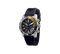 ZENO-Watch Orologio Donna - Airplane Diver Quartz Cronografo Numbers, black/yellow - 6349Q-Chrono-a1-9