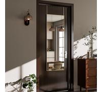 ZenoMirris Specchio intero 122 x 35 cm, specchio sospeso sopra la porta, specchio da parete con cornice in alluminio, specchio per porta per camera da letto, soggiorno, sottile, oro