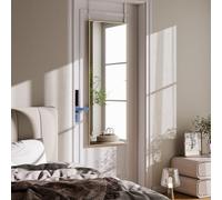 ZenoMirris Specchio intero 127 x 41 cm, specchio sospeso sopra la porta, specchio da parete con cornice in alluminio, specchio per porta per camera da letto, soggiorno, sottile, oro