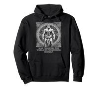 Zenone of Citium Stoic citazione Mindfulness Wisdom Line Art Felpa con Cappuccio