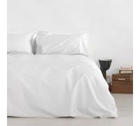 Zenoni & Colombi | Copripiumino Parure 100% Percalle di Cotone | Composto da sacco copripiumino e federe | Made in Italy (Bianco, Piazza e Mezza)