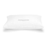Zenoni & Colombi | Cuscino Guanciale Premium da Letto in Piumino e Piuma d'oca con Fodera in 100% Cotone, Anallergico e Antiacaro | Made in Italy | Gardena
