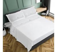 Zenoni&Colombi Parure Lenzuola Matrimoniale 2 Piazze King Size ricamata a mano Pizzo Cantù in 100% Lino finissimo Made in Italy