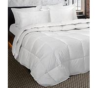 Zenoni & Colombi Piumino Matrimoniale XL Invernale in 100% Fiocco di Piumino D'Oca Vergine Siberiano, Piumone Monaco 5 Punti di Calore Made in Italy (INVERNALE, 250x220cm)