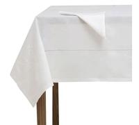 Zenoni & Colombi | Tovaglia Ricamata in 100% Puro Cotone Francesca Made in Italy (Quadrata 175x175cm con 8 Tovaglioli)