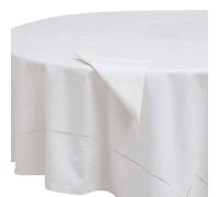 Zenoni & Colombi | Tovaglia Ricamata in 100% Puro Cotone Francesca Made in Italy (Rotonda (180cm))