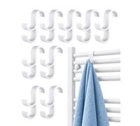 ZenoScope 9 Ganci Doppi per Termoarredo Bagno Porta Asciugamani Bianco in ABS