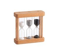 ZenoScope Clessidra Temporale 5 Pezzi in Bambù Naturale, Set Timer Visivo Bambini Senza Schermi per Routine di Studio e Gestione del Tempo Educativa per Scuola Primaria