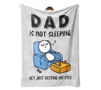 ZenoScope regalo papa compleanno, 1 Pezzo Coperta Morbida per Festa del Padre, Calda e Leggera per Relax Pomeridiano, Regalo Ideale per Padre