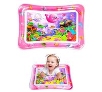 Zenovate Tappeto Acqua Neonato, Tappetino Gonfiabile ad Acqua per Pancia Tappetino per Giochi d'Acqua per Bambini da 3 a 12 Mesi, Giochi Tummy Time per Neonati e Bambini, Rose