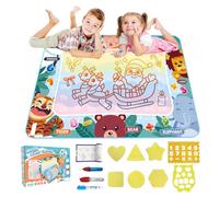 Zenovate Tappeto Magico Bambini, Doodle Tappeto Magico, Tappetino Doodle da Disegno ad Acqua Con Accessori, Giochi Bambini Bambina 2 3 Anni, Giochi Educativi Regalo Bambina Bambino 2 3 4 Anni, 98*78cm