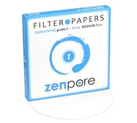 zenpore Carta da filtro qualitativa Premium da 15 cm, grado qualitativo standard 1 con ritenzione di particelle di 150 micron, velocità di filtrazione media, confezione da 100