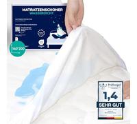 ZenPur Coprimaterasso, prodotto nell'UE, certificato Oeko-TEX Standard 100, in cotone, impermeabile e durevole, protezione e comfort in uno (140 x 200 cm, Bianco)
