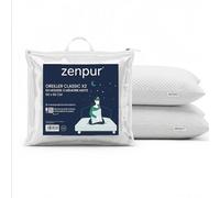 ZenPur Cuscino in memory foam, set di 2 (50 x 60 cm), cuscini sminuzzati, in schiuma di sostegno, cuscino memory traspirante con fodera rimovibile lavabile, cuscino morbido in tutte le posizioni