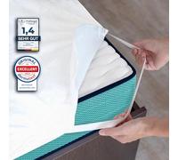 ZenPur Oeko-TEX, coprimaterasso, 90 x 200, traspirante, impermeabile, standard 100 by Oeko-TEX, protezione dall'umidità 90 x 200, tappetino per incontinenza, lavabile e impermeabile, colore bianco