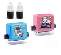 ZENQARI 2 Pezzi Timbro a Rullo Digitale per Bambini, Generatore di Esercizi Aritmetici Addizione e Sottrazione, Gioco Educativo per Abilità di Calcolo e Osservazione, Per Bambini 4-8 Anni, 45x45mm