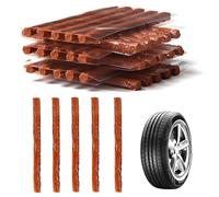 ZENQARI 30 Striscia di Riparazione per Pneumatici Tubeless, Kit di Riparazione Rapida per Auto e Moto, Adatto a Pneumatici da 100x6 mm in Nylon Marrone per Proprietari di Auto