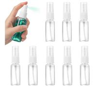 ZENQARI 8 Pezzi Spruzzino Nebulizzatore da Viaggio, 15ml Bottigliette Spray Trasparenti PET per Cosmetici, Disinfettante e Idratante, Ideale per Palestra, Ufficio, Escursionismo e Famiglia