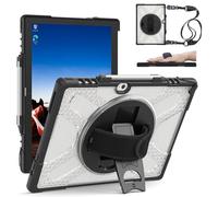 ZenRich Custodia robusta per Lenovo ThinkPad X12 Gen 2 12,3" 2024, custodia protettiva antiurto resistente con cavalletto rotante a 360°, cinghia da polso, cintura da spalla, compatibile con tastiera