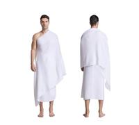 ZENRUIMING 1 asciugamano da uomo musulmano Ihram hajj, adatto per asciugamani da pellegrinaggio, abbigliamento islamico mediorientale, 210 x 110 cm (83 x 43 pollici)