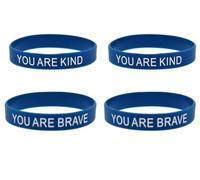 ZENRUIMING 4 braccialetti motivazionali in silicone con scritta "You are Kind You are Brave", per uomini e donne, braccialetti casual per amici, familiari, colleghi