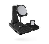 Zens Modular Series 4 in 1 Magnetic Wireless MagSafe Charger Basisstation mit Netzteil | 1x 30W USB-C + 1x 15 W + Watch | Qi | schwarz | ZEAPMO3/00