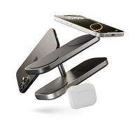 Zens Quattro Wireless Charger Pro 4, Adattatore Wireless MagSafe e Qi2 da 15 W per iPhone/AirPods, Adattatore da 65 W Incluso (EU/UK/US) Con Cavo da 1,5 m Integrato,