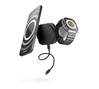 Zens Travel Wireless Charger Pro 2, Caricatore Wireless MagSafe e Compatibile Qi2 da 15 W per iPhone 16/15/14/13/12, Apple Watch e AirPods, Cavo USB-C da 1 m Incluso, Nero