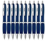 ZENSCRIBE Set di 50 penne a sfera ergonomiche, di alta qualità, antiscivolo, per una scrittura semplice e morbida, blu