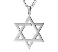 ZENSE - Collana da uomo in argento con stella di Davide ZP0233 - Con catena 51 cm