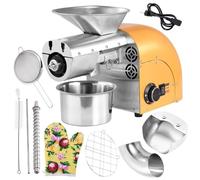 ZenSeFarin 1250W Automatico Elettrico Pressa Olio, Frantoio per Olio Caldo E Freddo, Automatico Pressa in Acciaio Inox Estrattore per Commerciale & Domestico, Alto Rendimento Petrolio,220V