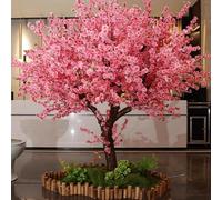 ZenSeFarin Albero Ciliegio Simulato,Steli in Vero Legno Albero Ciliegio Splendida Replica Artificiale Decorazioni Feste Matrimonio Ciliegi Artificiali Pianta Finta Realistica,Round-4x3m/13.12x9.84ft