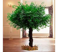 ZenSeFarin Albero Desideri Artificiale Simulazione Banyan Piante Verdi Regalo Perfetto Inaugurazione della Casa Matrimonio Interno Esterno Casa Ufficio Festa Decorazione Verde,Round-2x2m/6.6x6.6ft