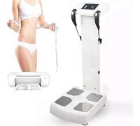 ZenSeFarin Analizzatore Grasso Corporeo BMI 8 Pollici con Display LCD e Stampante,Dispositivo Professionale per Analisi Composizione Corporea,Report Multilingue White