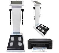 ZenSeFarin Bilancia Intelligente per Il Peso Corporeo,Analizzatore Grasso Corporeo,Dispositivo Misurazione Composizione Corporea,Monitor Salute,con Touchscreen HD 10,1 Pollici E Stampante