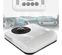 ZenSeFarin Condizionatore d'Aria del Tetto del Camper del Camion Elettrico 12/24v,AC Silenzioso,unità Ca RV,Cooling Only Condizionatore d'Aria del Camper per Il Veicolo DCamion Bus RV,White-12V