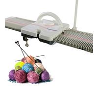 ZenSeFarin Kit Macchina per Maglieria,Dispositivo per Lavorare a Maglia Sciarpe/Cappelli con Accessori,Calibro Medio Leggero 150 Punti,Passo Dell'ago da 6,5 mm,Kit Macchina per Maglieria Maglioni