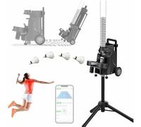 ZenSeFarin Lanciatore per Badminton per Principianti,Controllo Intelligente delle App,capacità Oltre 50 Palline,Durata della Batteria 6-7 Ore,velocità/Frequenza Regolabile,Uso Interno Ed Esterno