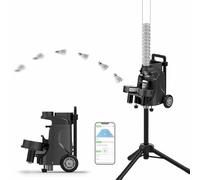 ZenSeFarin Macchina Automatica per Il Servizio da Badminton con Controllo Tramite App,Macchina per Il Lancio Badminton,Alimentatore di Volani,velocità E Altezza Regolabili,Contiene più di 52 Palline