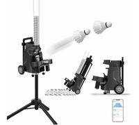 ZenSeFarin Macchina di Servizio di Badminton Portatile, Macchina per Allenamento di Badminton, Alimentatore Intelligente di Volani, Lanciavolani Automatico per Allenamento di Gioco Indoor E Outdoor