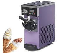 ZenSeFarin Macchina per Gelato Commerciale,Gelatiera da Banco,Gelatiera Creamy,con Display a LED Auto Clean Sapori Perfetta,per Gelato Soft,Yogurt,Crema Pasticcera E Sorbetto,Purple